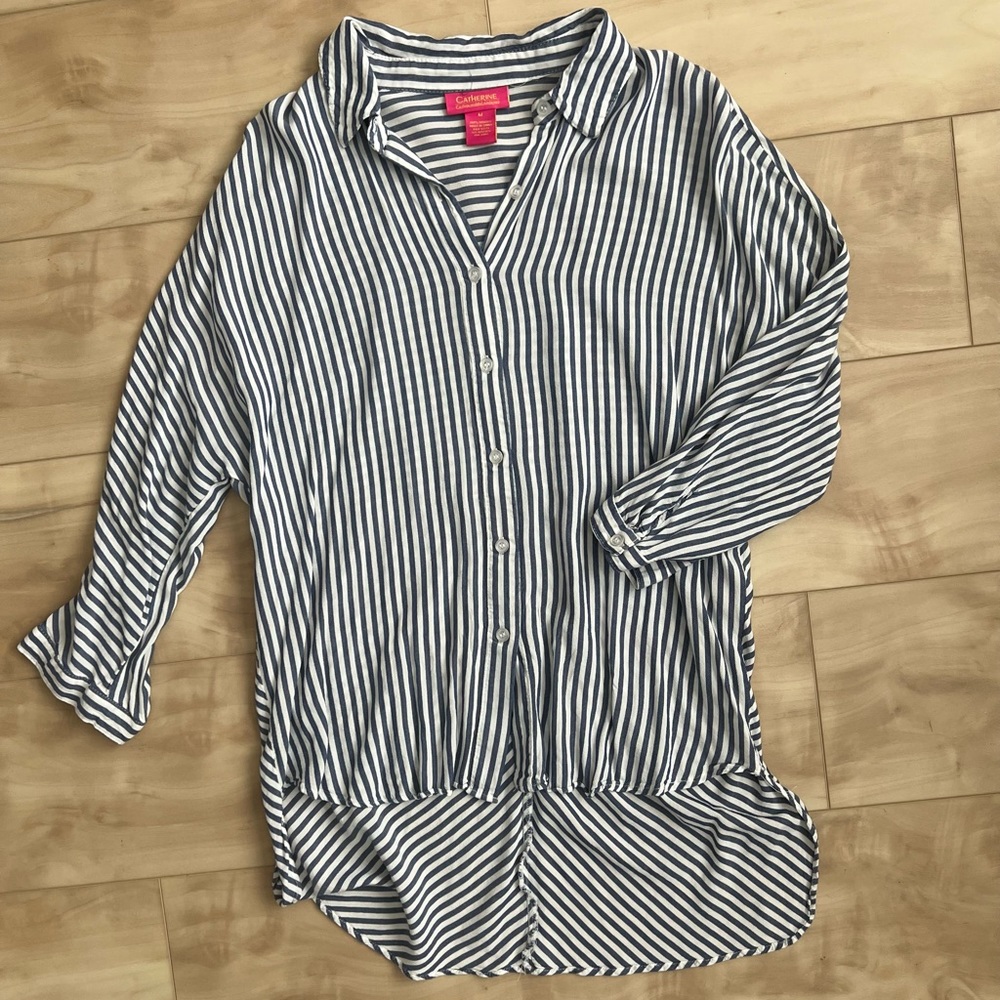 Striped button up